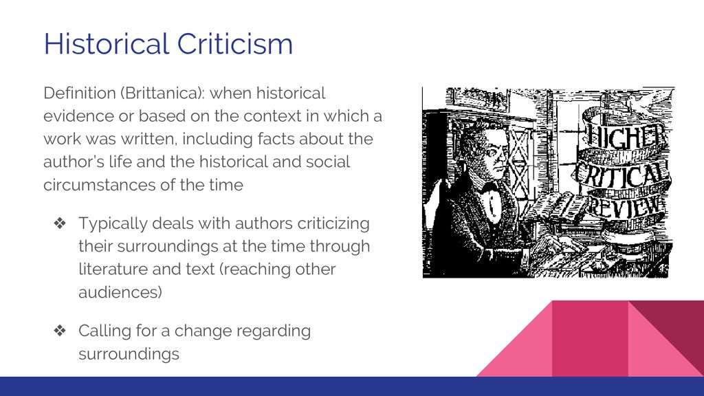 importance of historical criticism essay