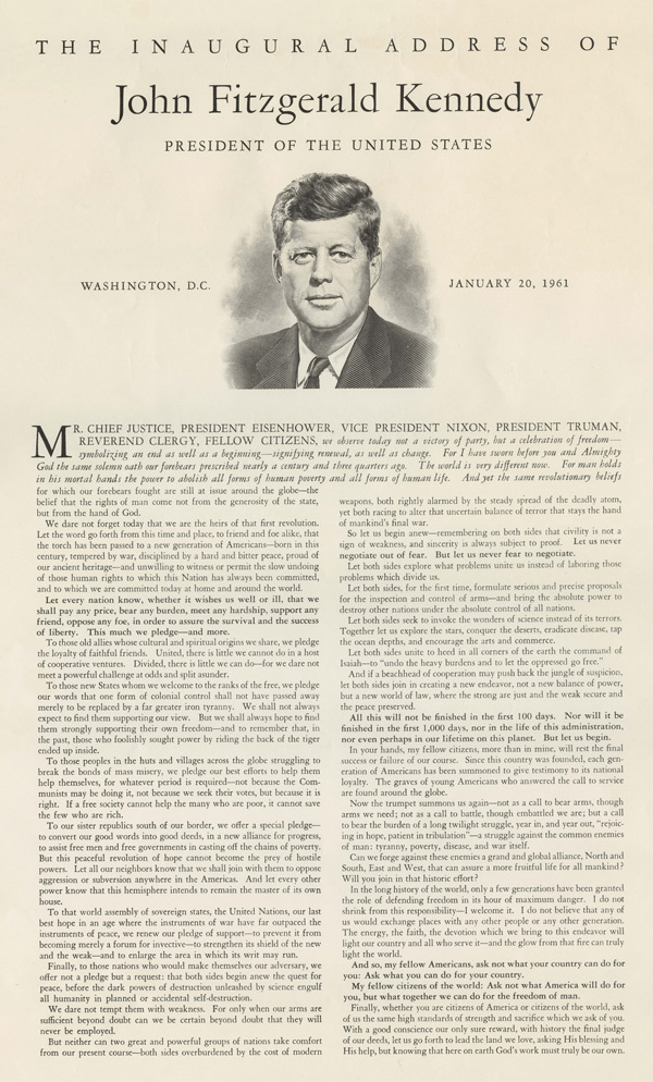 John F. Kennedy's Inaugural Speech