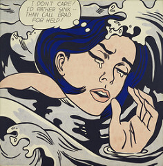 Roy Lichtenstein
Drowning Girl, 1963
Pop art, Oil and synthetic polymer paint on canvas
67 5⁄8 in × 66 3⁄4 in Roy Lichtenstein
Drowning Girl, 1963
Pop art, Oil and synthetic polymer paint on canvas
67 5⁄8 in × 66 3⁄4 in